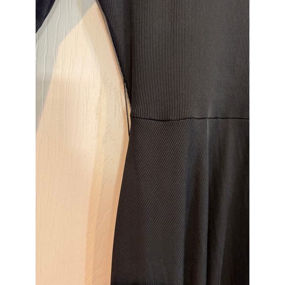 New Unique Vintage 50s Black Turtleneck Fit & Flare Retro Mod Dress Sm - Picture 6 of 8